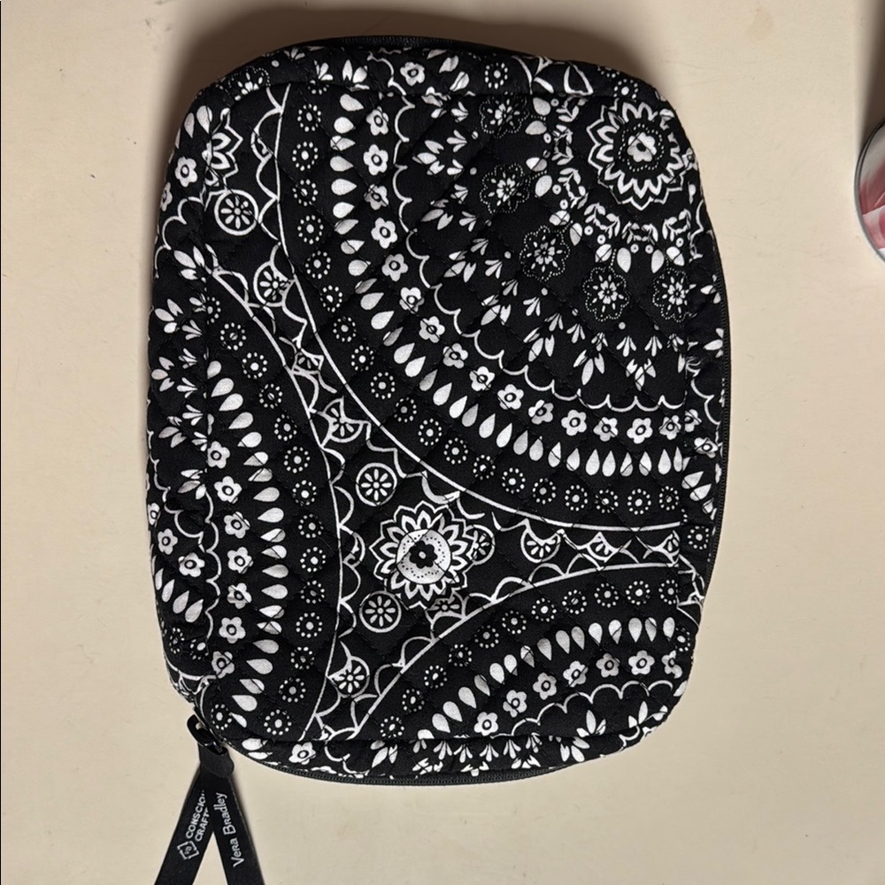 Vera Bradley Black and White Floral Pouch